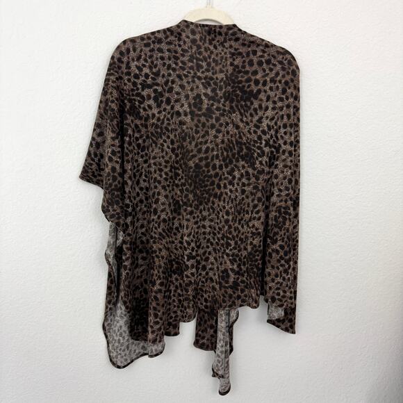 Chico's Additions Women Drape Wrap Top One Size Animal Print Lightweight Flowy - Picture 4 of 7
